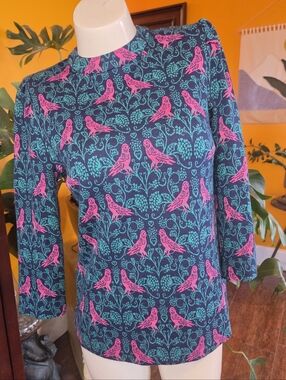 Boden Aria Jersey Jacquard Top